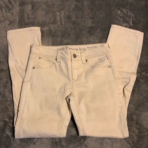 🦋3/$20 Justice offwhite cream colored jeans Sz 14